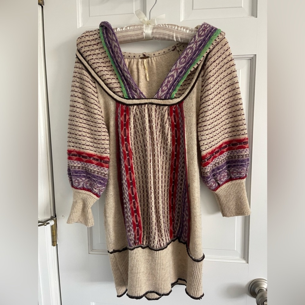 Free People Hooded Sweater, XS